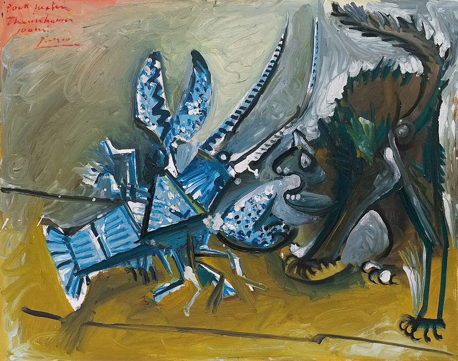 Picasso 1965 Lobster and Cat